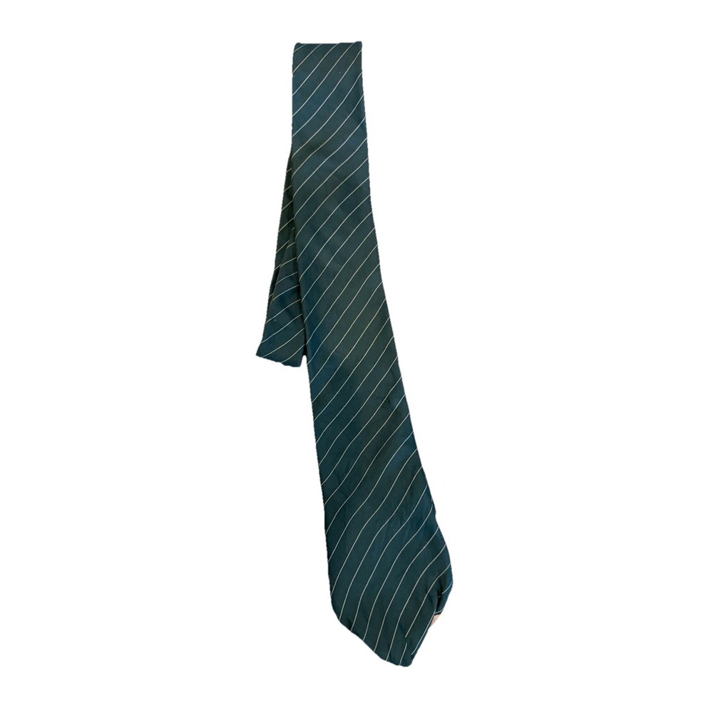 Vintage Hardy Amies London Neck Tie Mens 55" X 3" Silk Striped Blue